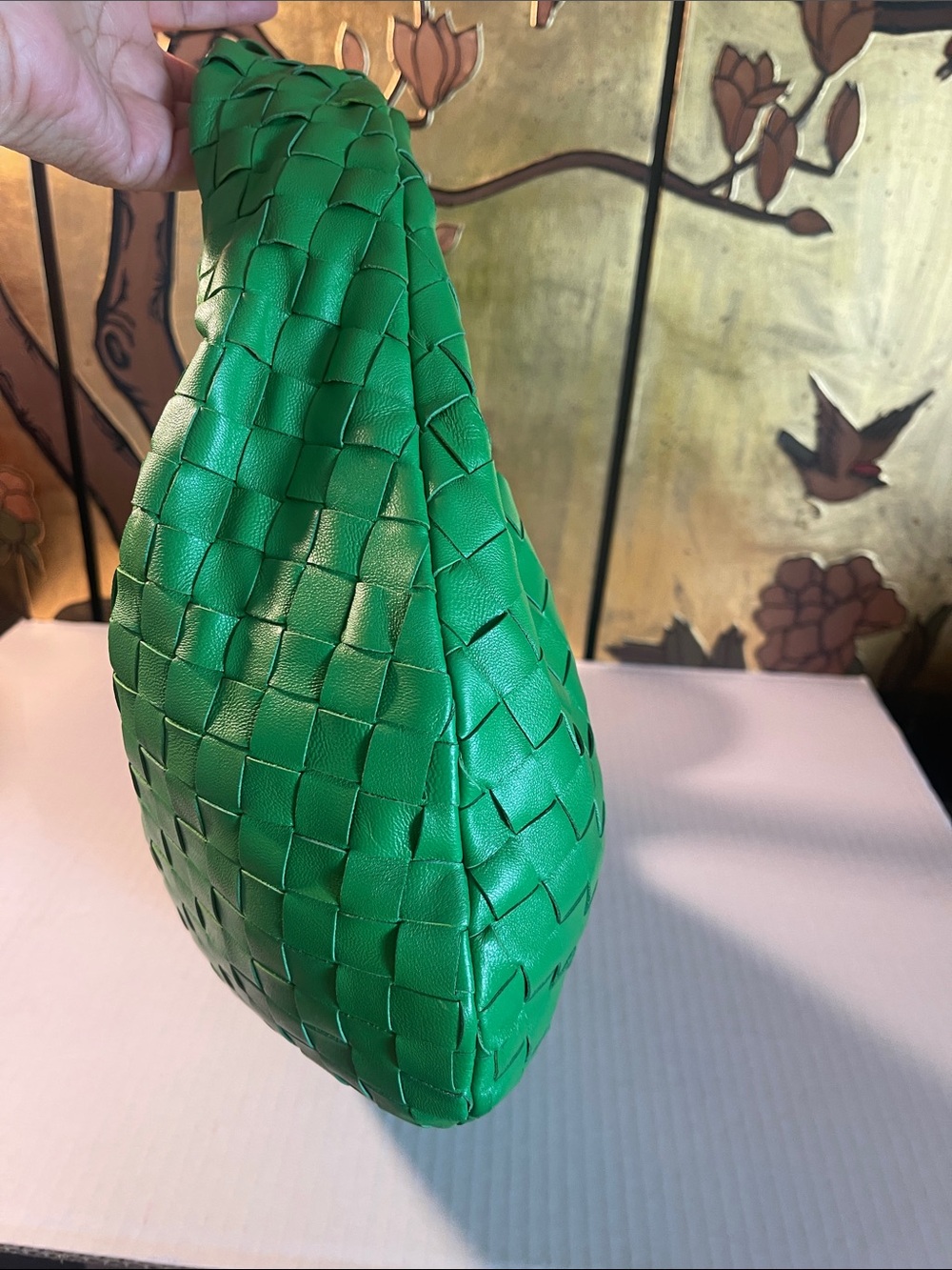 Bottega Veneta Green Intrecciato Knot Shoulder Bag - Picture 3 of 11